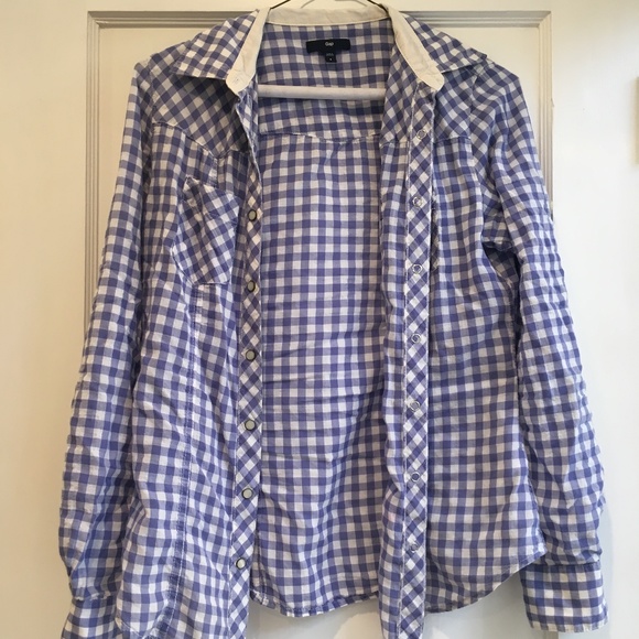 checkered button up - Picture 2 of 6